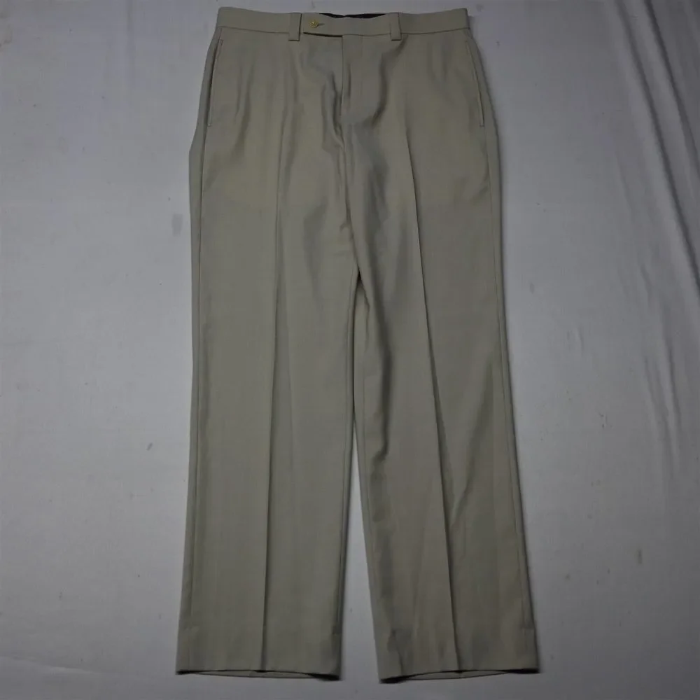 Calvin Klein 32x30 Khaki‎ Flat Front Stretch Mens Dress Pants
